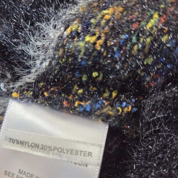 Modcloth Women's Size Small Striped Black Sweater Cardigan Open Pockets - Picture 5 of 8